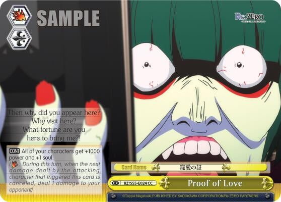 Image for Proof of Love (Re:ZERO Vol.2) (RZ/S55-E024 CC) - Weiss Schwarz