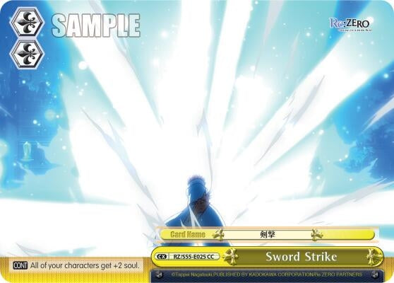 Image for Sword Strike (Re:ZERO Vol.2) (RZ/S55-E025 CC) - Weiss Schwarz