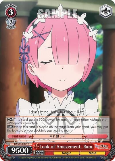 Image for Look of Amazement, Ram (Re:ZERO Vol.2) (RZ/S55-E034 R) - Weiss Schwarz