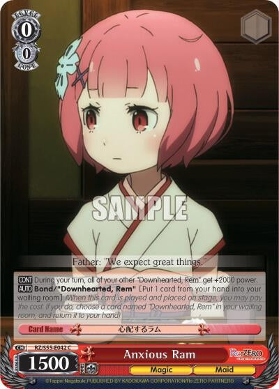 Image for Anxious Ram (Re:ZERO Vol.2) (RZ/S55-E042 C) - Weiss Schwarz