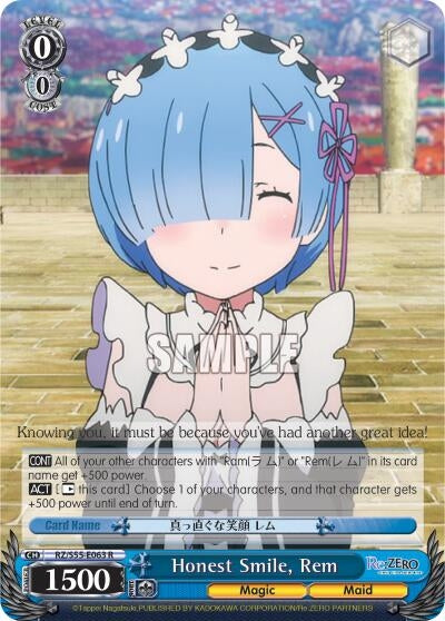 Image for Honest Smile, Rem (Re:ZERO Vol.2) (RZ/S55-E063 R) - Weiss Schwarz