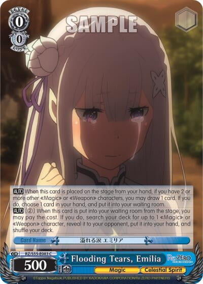 Image for Flooding Tears, Emilia (Re:ZERO Vol.2) (RZ/S55-E083 C) - Weiss Schwarz