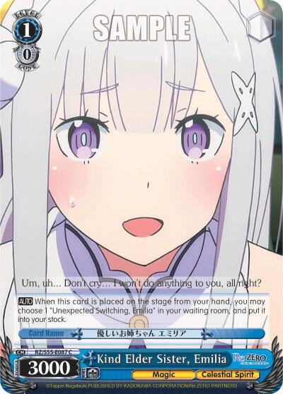 Image for Kind Elder Sister, Emilia (Re:ZERO Vol.2) (RZ/S55-E087 C) - Weiss Schwarz