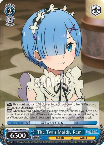 Image for The Twin Maids, Rem (Re:ZERO Vol.2) (RZ/S55-E093 C) - Weiss Schwarz