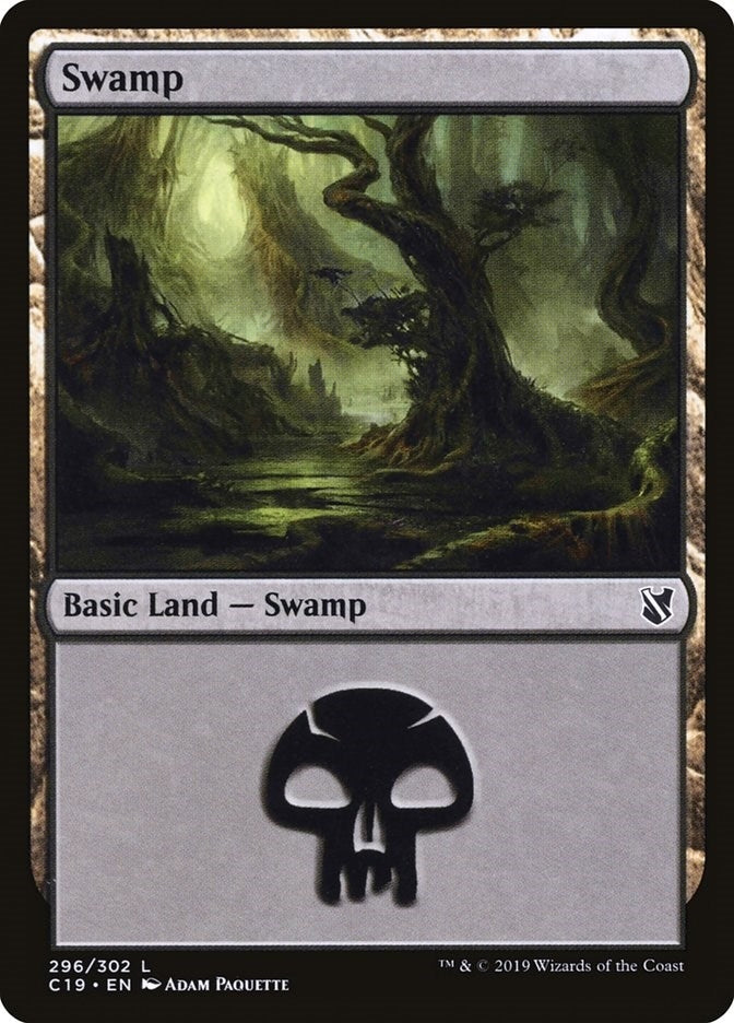 Image for Swamp (296) (Commander 2019) (296) - Magic: The Gathering