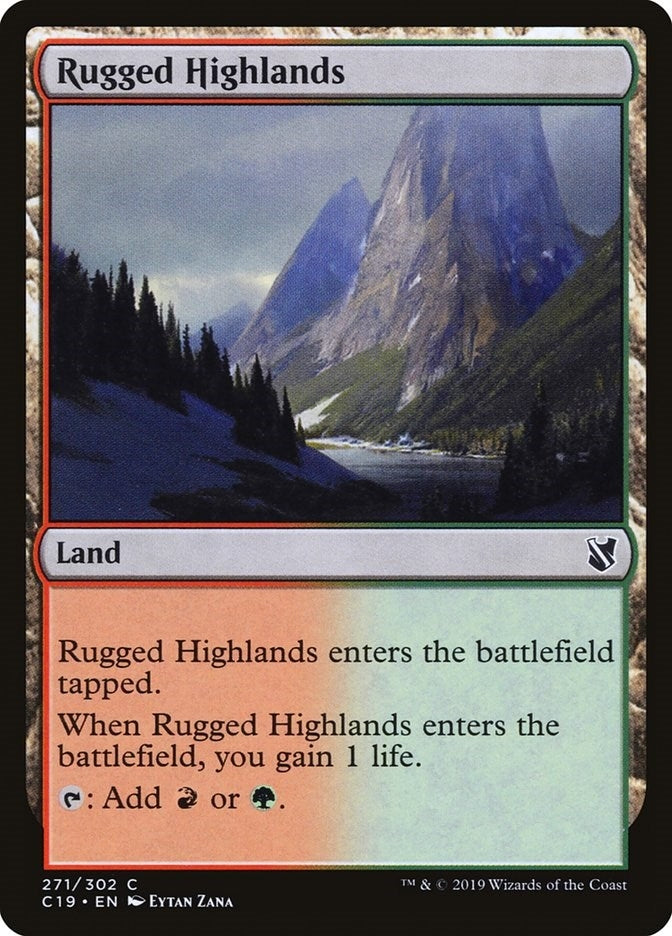 Image for Rugged Highlands (Commander 2019) (271) - Magic: The Gathering