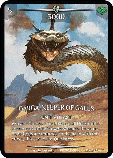 Image for Garga, Keeper of Gales (Full Art) (Argent Saga Promos) (PR2019-008) - Argent Saga TCG