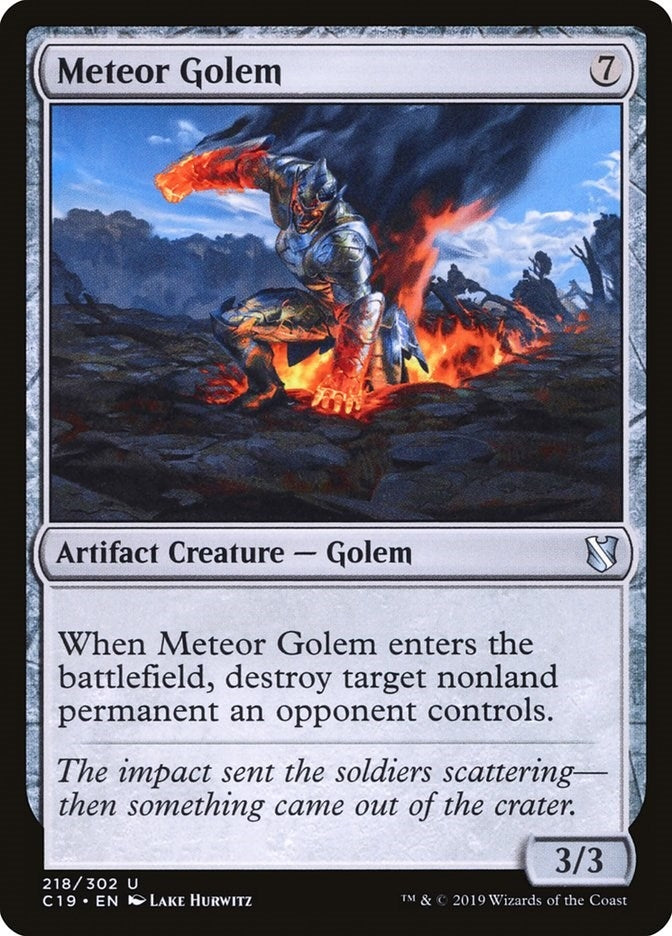 Image for Meteor Golem (Commander 2019) (218) - Magic: The Gathering