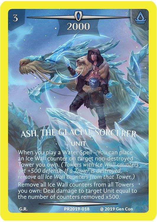 Image for Ash, the Glacial Sorcerer (Gold Metal) (Argent Saga Promos) (PR2019-018) - Argent Saga TCG