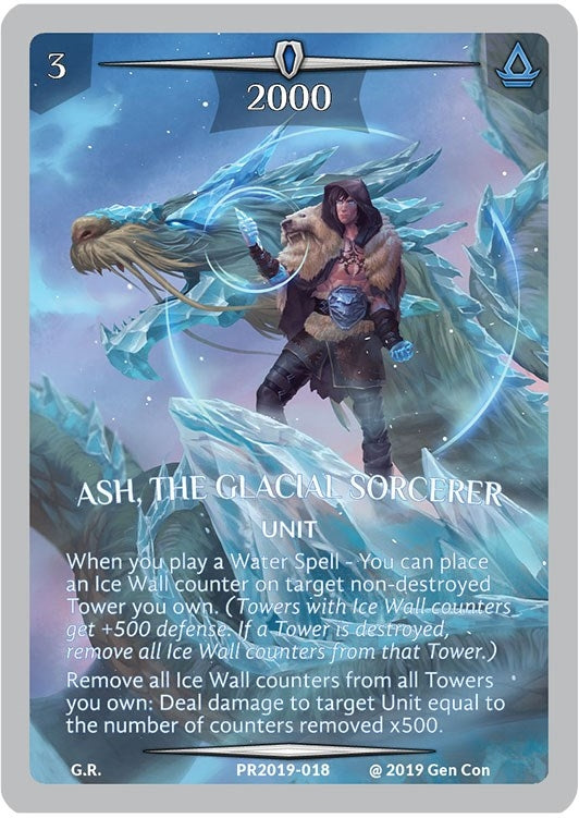 Image for Ash, the Glacial Sorcerer (Silver Metal) (Argent Saga Promos) (PR2019-018) - Argent Saga TCG
