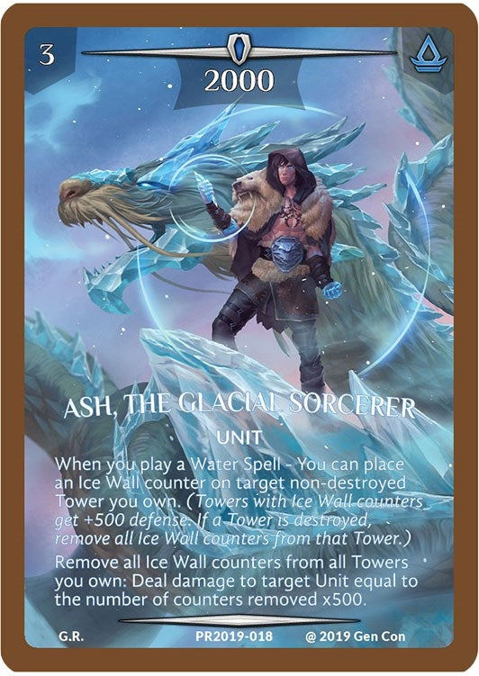 Image for Ash, the Glacial Sorcerer (Bronze Metal) (Argent Saga Promos) (PR2019-018) - Argent Saga TCG