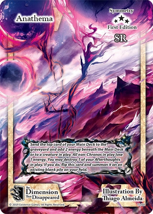 Image for Anathema (The Dimension that Disappeared) (71) - Exodus TCG