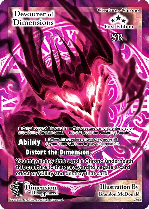 Image for Devourer of Dimensions (The Dimension that Disappeared) (72) - Exodus TCG
