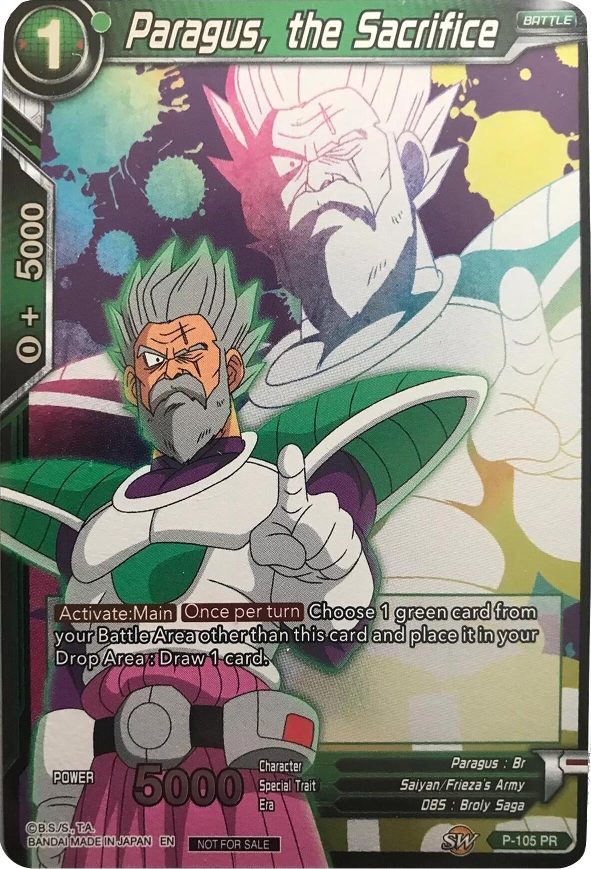 Image for Paragus, the Sacrifice (Event Pack 4) (Promotion Cards) (P-105) - Dragon Ball Super: Masters