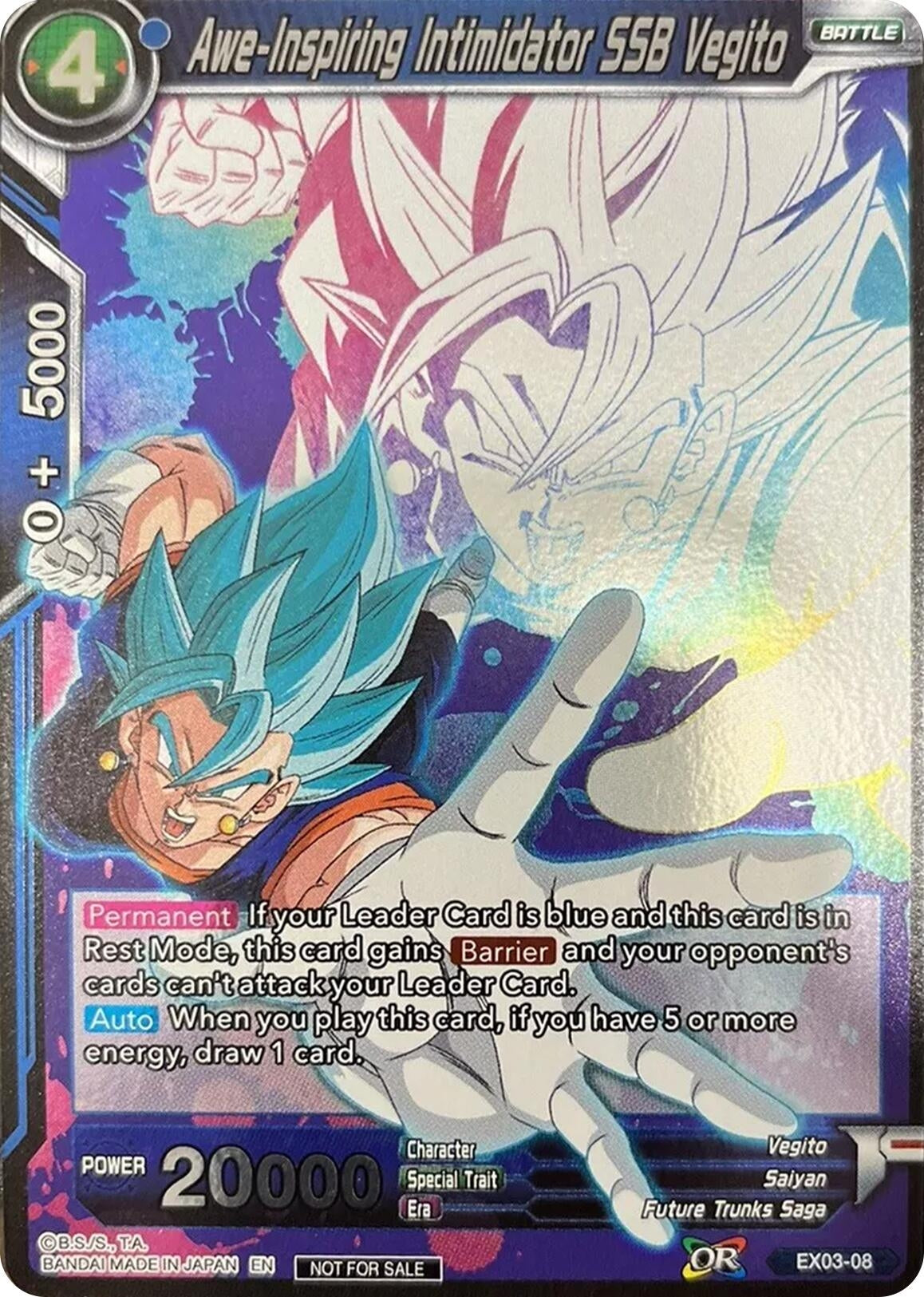 Image for Awe-Inspiring Intimidator SSB Vegito (Event Pack 4) (Promotion Cards) (EX03-08) - Dragon Ball Super: Masters
