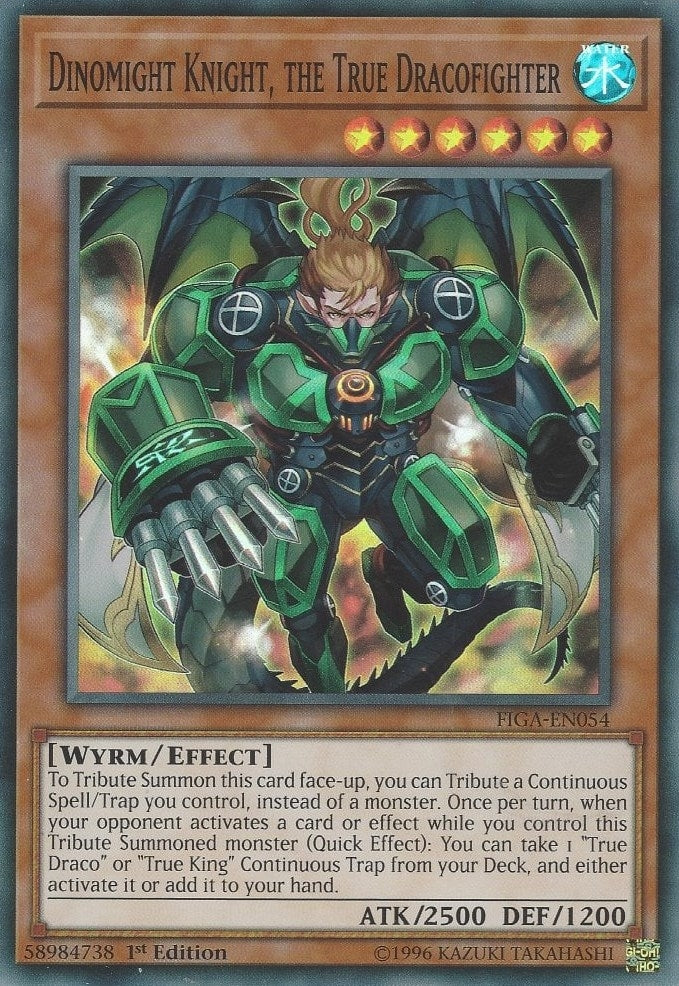 Image for Dinomight Knight, the True Dracofighter (Fists of the Gadgets) (FIGA-EN054) - YuGiOh