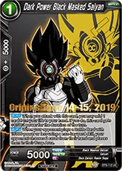 Image for Dark Power Black Masked Saiyan (Origins 2019) (Tournament Promotion Cards) (BT5-112_PR) - Dragon Ball Super: Masters