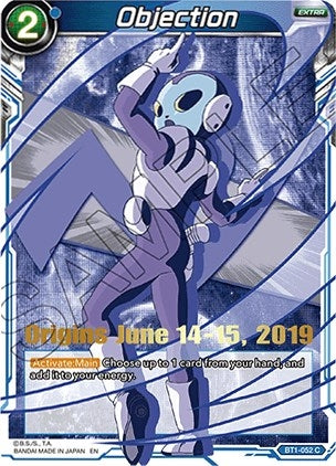 Image for Objection (Alternate Art) (Origins 2019) (Tournament Promotion Cards) (BT1-052) - Dragon Ball Super: Masters