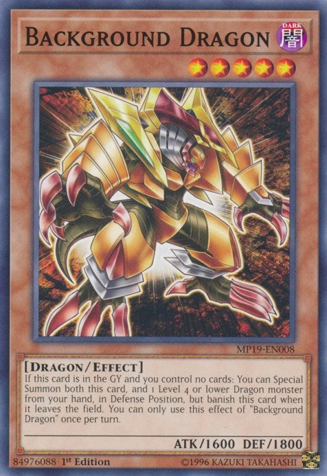 Image for Background Dragon (2019 Gold Sarcophagus Tin Mega Pack) (MP19-EN008) - YuGiOh