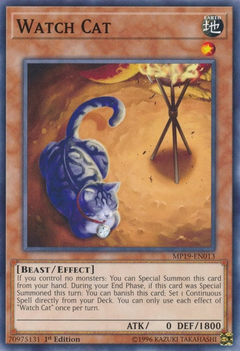Image for Watch Cat (2019 Gold Sarcophagus Tin Mega Pack) (MP19-EN013) - YuGiOh