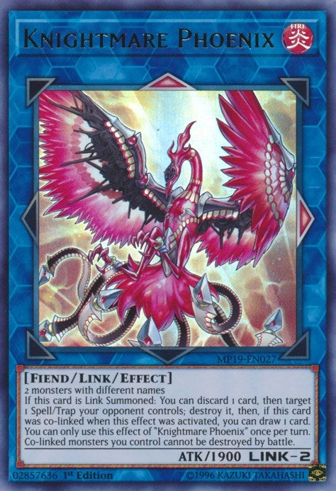 Image for Knightmare Phoenix (2019 Gold Sarcophagus Tin Mega Pack) (MP19-EN027) - YuGiOh