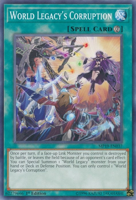 Image for World Legacy's Corruption (2019 Gold Sarcophagus Tin Mega Pack) (MP19-EN037) - YuGiOh