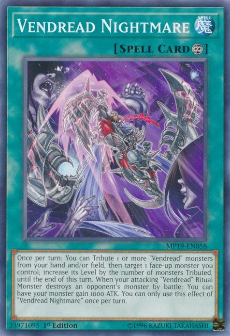 Image for Vendread Nightmare (2019 Gold Sarcophagus Tin Mega Pack) (MP19-EN058) - YuGiOh