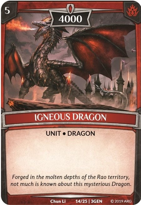 Image for Igneous Dragon (Expansion Pack 1: Generations) (14/25 | 3GEN) - Argent Saga TCG