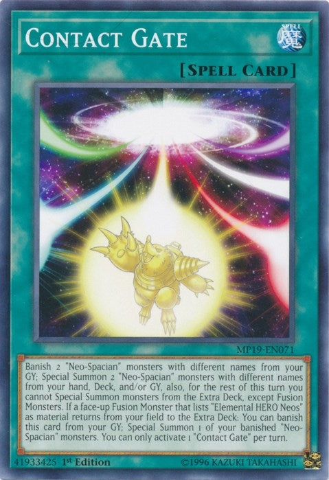 Image for Contact Gate (2019 Gold Sarcophagus Tin Mega Pack) (MP19-EN071) - YuGiOh