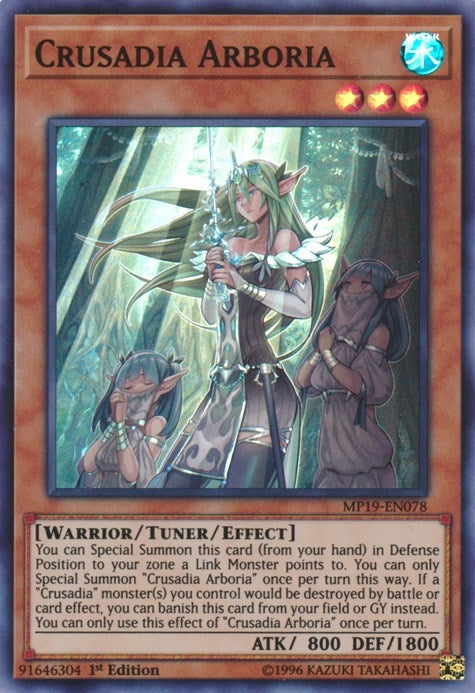 Image for Crusadia Arboria (2019 Gold Sarcophagus Tin Mega Pack) (MP19-EN078) - YuGiOh