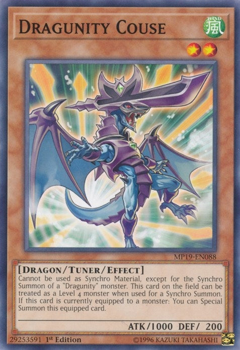 Image for Dragunity Couse (2019 Gold Sarcophagus Tin Mega Pack) (MP19-EN088) - YuGiOh