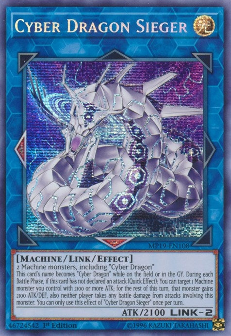 Image for Cyber Dragon Sieger (2019 Gold Sarcophagus Tin Mega Pack) (MP19-EN108) - YuGiOh