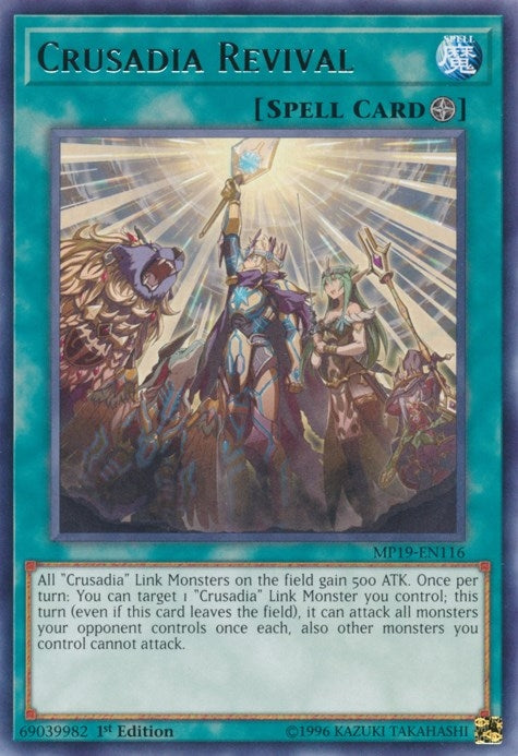 Image for Crusadia Revival (2019 Gold Sarcophagus Tin Mega Pack) (MP19-EN116) - YuGiOh