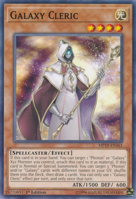 Image for Galaxy Cleric (2019 Gold Sarcophagus Tin Mega Pack) (MP19-EN161) - YuGiOh