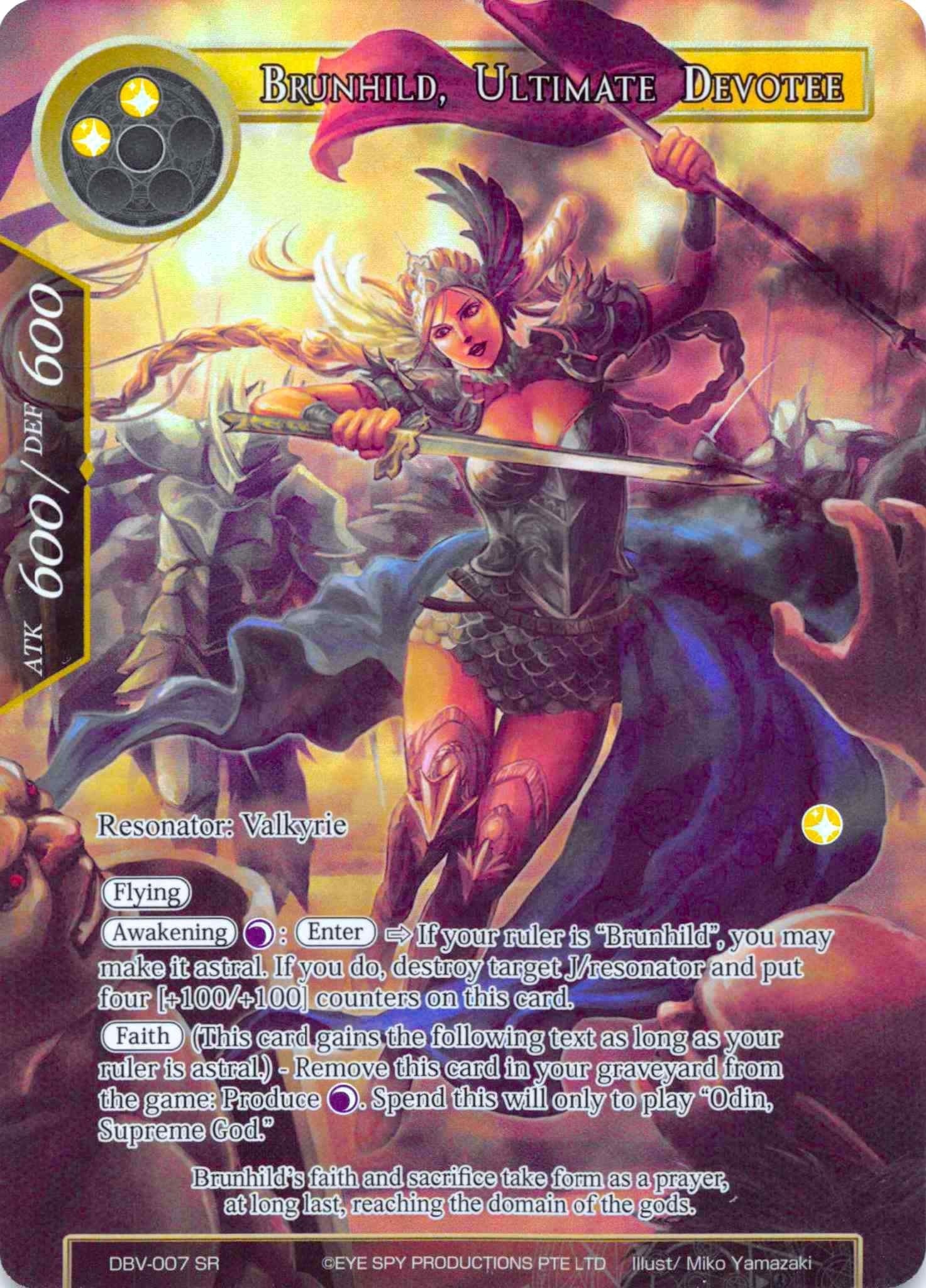 Image for Brunhild, Ultimate Devotee (Full Art) (The Decisive Battle of Valhalla) (DBV-007) - Force of Will