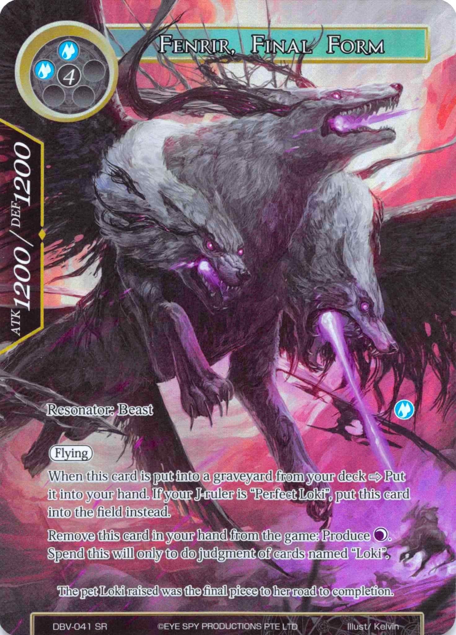 Image for Fenrir, Final Form (Full Art) (The Decisive Battle of Valhalla) (DBV-041) - Force of Will