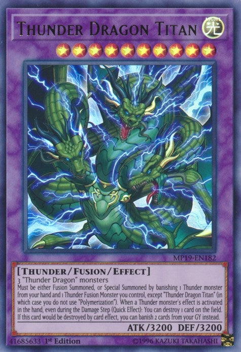 Image for Thunder Dragon Titan (2019 Gold Sarcophagus Tin Mega Pack) (MP19-EN182) - YuGiOh