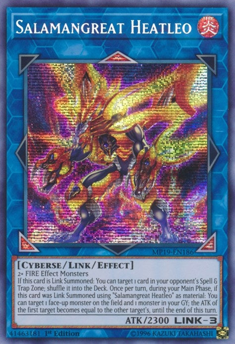 Image for Salamangreat Heatleo (2019 Gold Sarcophagus Tin Mega Pack) (MP19-EN186) - YuGiOh