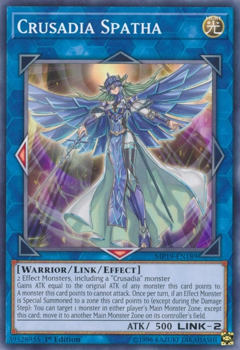 Image for Crusadia Spatha (2019 Gold Sarcophagus Tin Mega Pack) (MP19-EN189) - YuGiOh