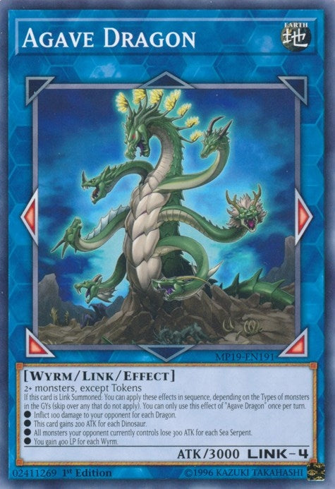Image for Agave Dragon (2019 Gold Sarcophagus Tin Mega Pack) (MP19-EN191) - YuGiOh
