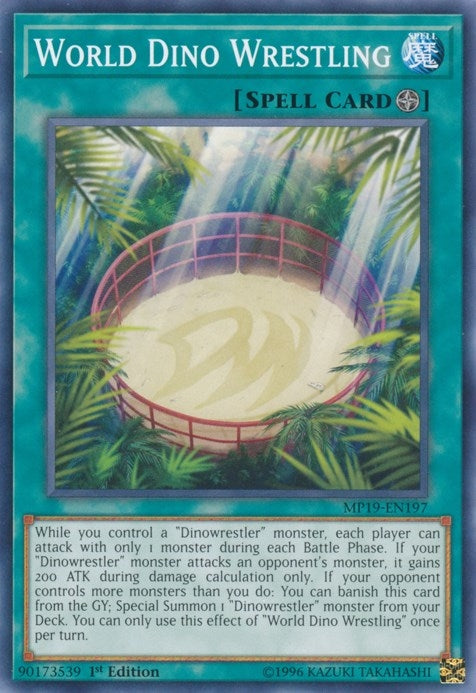 Image for World Dino Wrestling (2019 Gold Sarcophagus Tin Mega Pack) (MP19-EN197) - YuGiOh