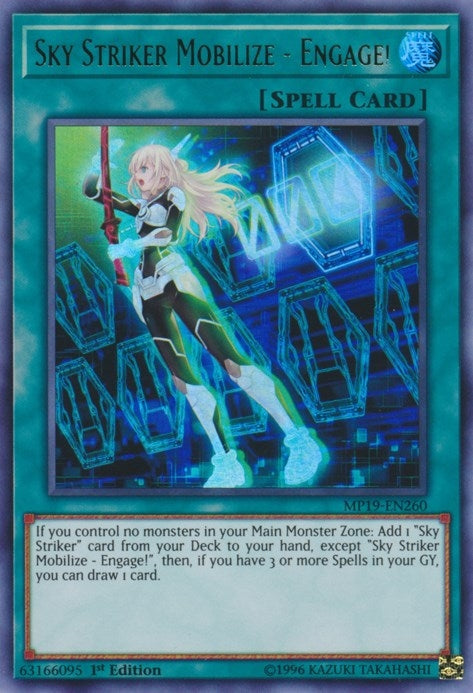 Image for Sky Striker Mobilize - Engage! (2019 Gold Sarcophagus Tin Mega Pack) (MP19-EN260) - YuGiOh