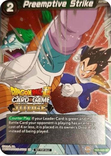Image for Preemptive Strike (Judge Promotion Cards) (TB3-048) - Dragon Ball Super: Masters
