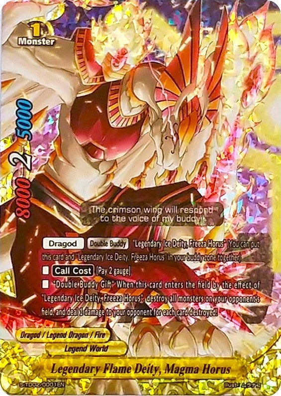 Image for Legendary Flame Deity, Magma Horus (RR Foil) (S-TD02: Legend of Double Horus) (S-TD02/0001EN) - Future Card BuddyFight