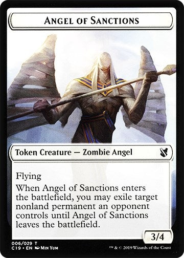 Image for Angel of Sanctions // Horror Double-Sided Token (Commander 2019) (6 // 23) - Magic: The Gathering