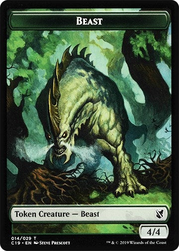 Image for Beast (014) // Wurm Double-Sided Token (Commander 2019) (14 // 21) - Magic: The Gathering