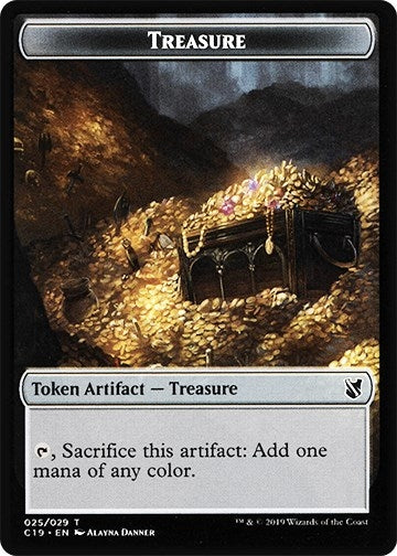 Image for Treasure // Human Double-Sided Token (Commander 2019) (25 // 3) - Magic: The Gathering