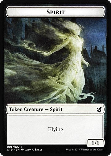 Image for Spirit // Human Double-Sided Token (Commander 2019) (5 // 3) - Magic: The Gathering