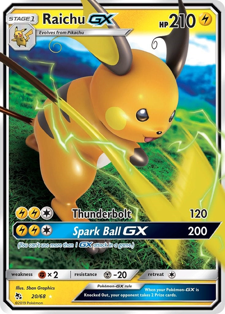 Image for Raichu GX (Hidden Fates) (20/68) - Pokemon