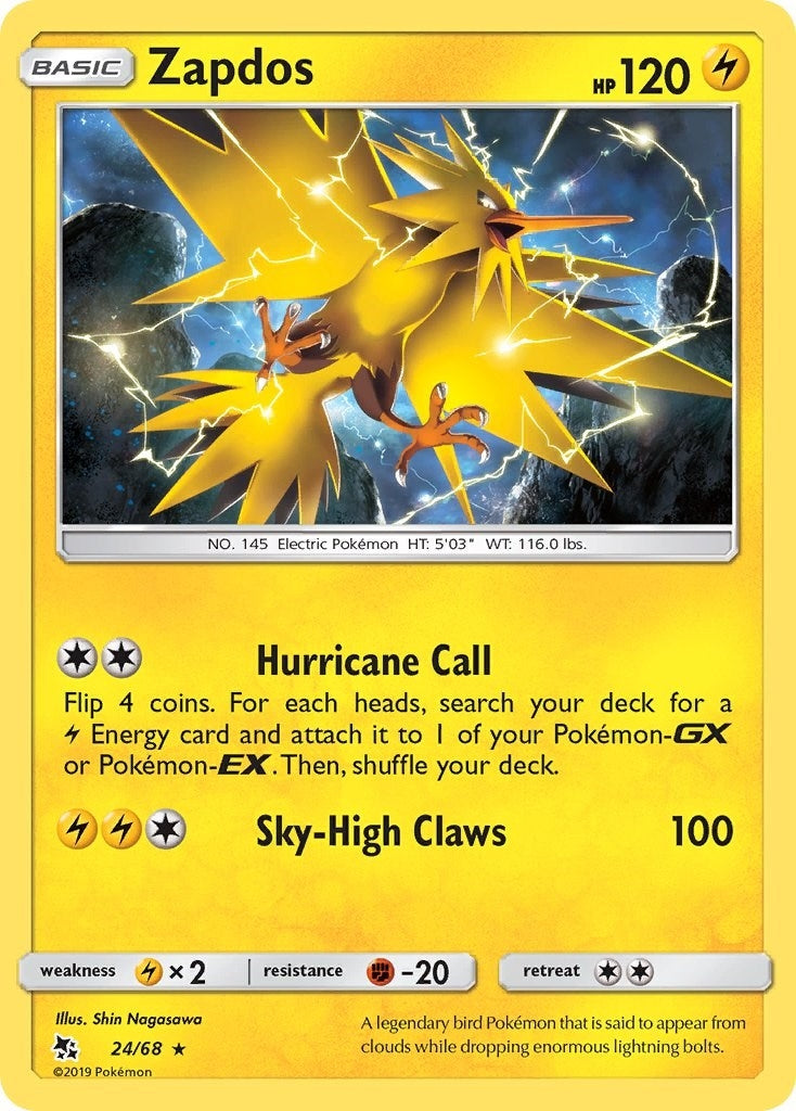 Image for Zapdos (Hidden Fates) (24/68) - Pokemon